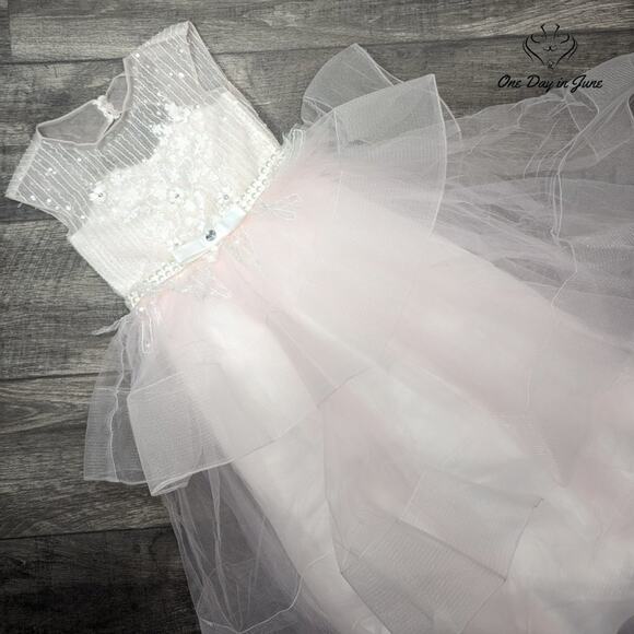 IBTOM CASTLE Sleeveless Tulle Dress Size 6-7 - Picture 3 of 4